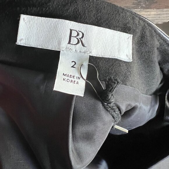 Banana Repulic Black leather skirt NWTO size 2 - Picture 3 of 5